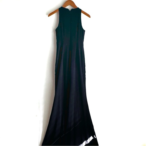 🆕Adrianna Papell Midnight Black Embellished Gown NWT sleeveless high neckline - Picture 11 of 12